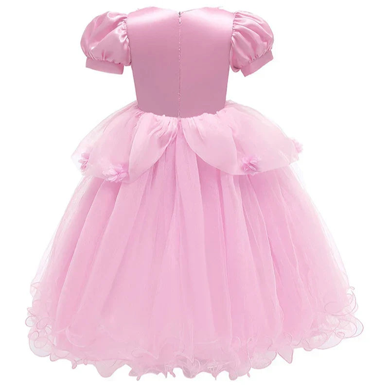 Girls Princess Lace Gown Halloween Party Costume Dress