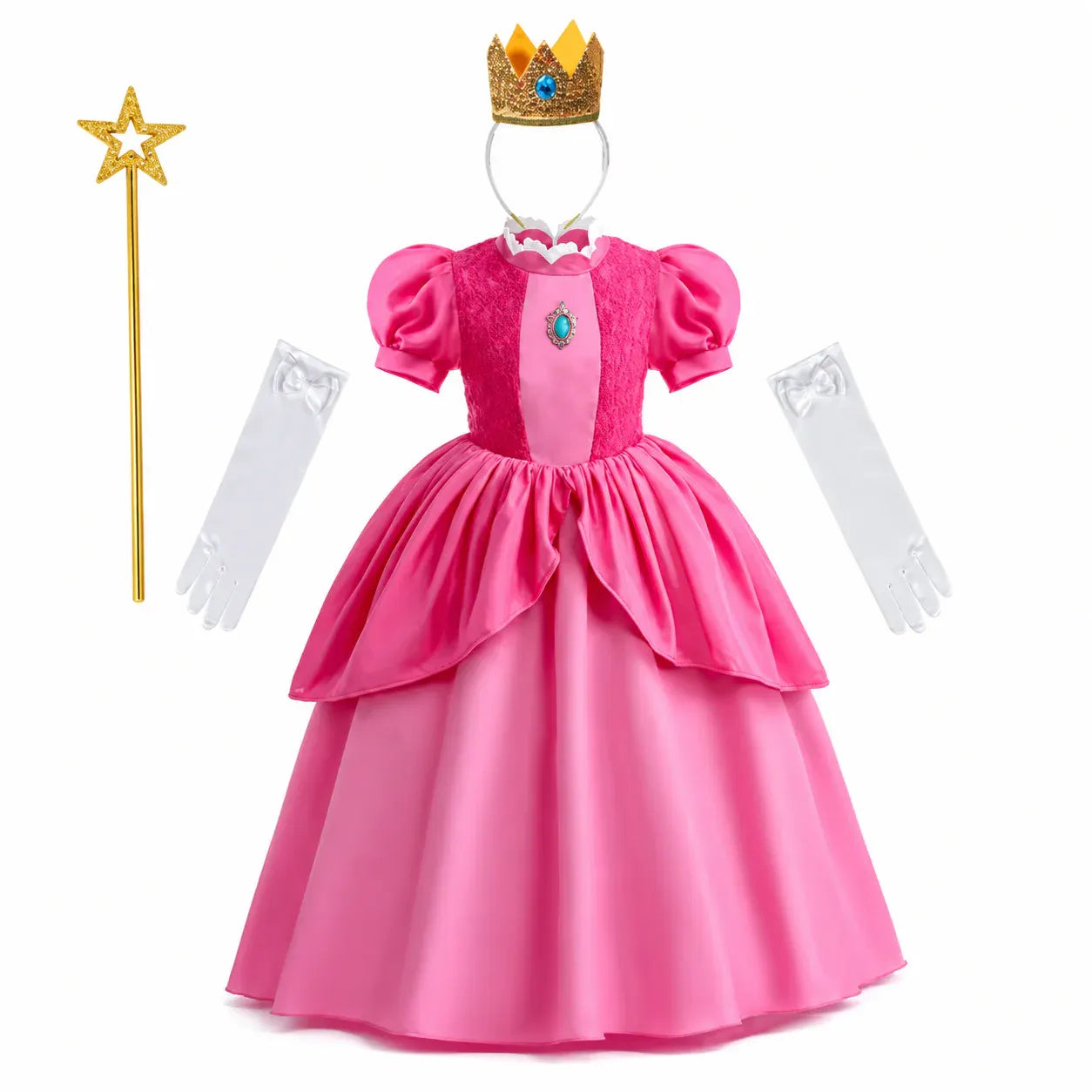 Girls Princess Party Dress Halloween Costume Set