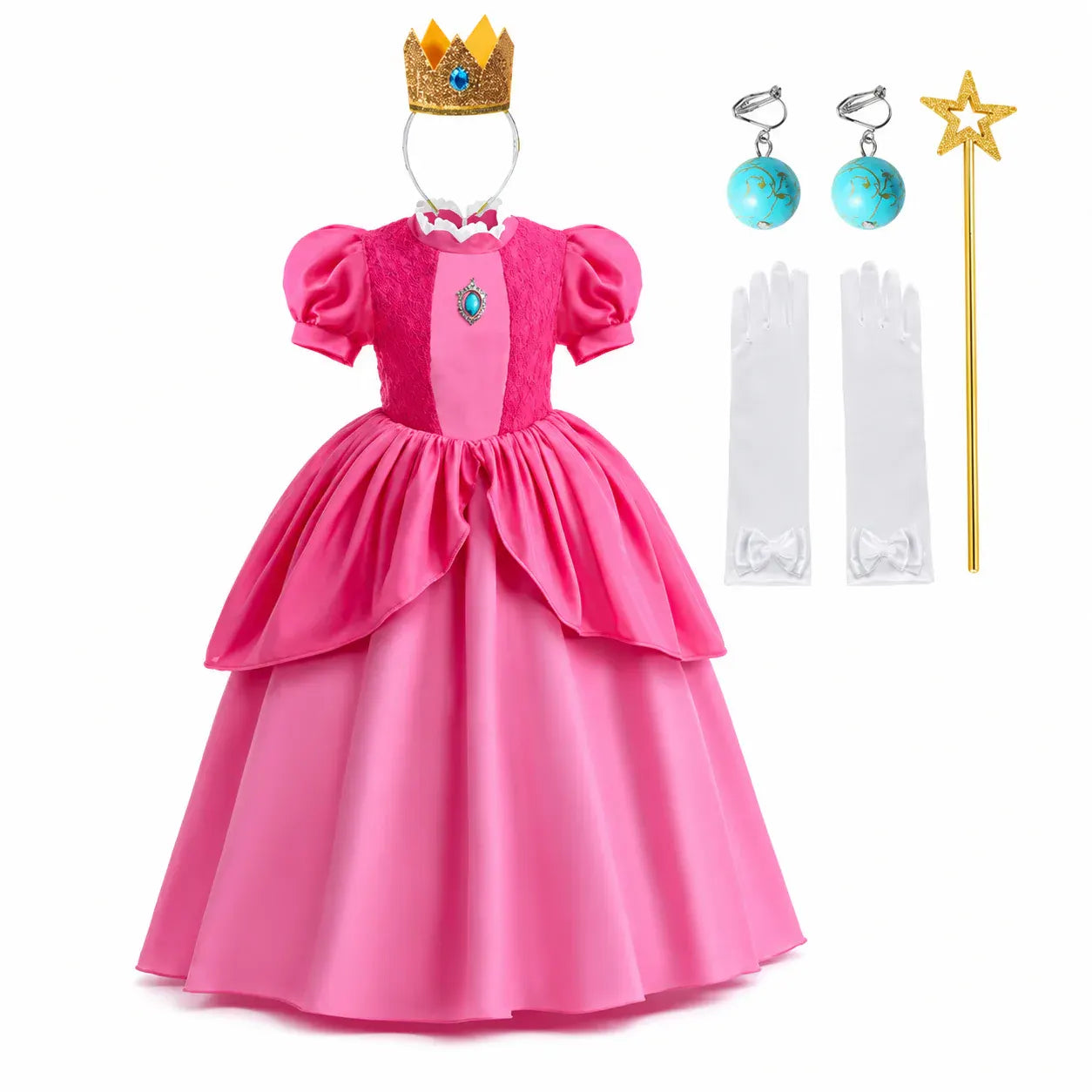 Girls Princess Party Dress Halloween Costume Set