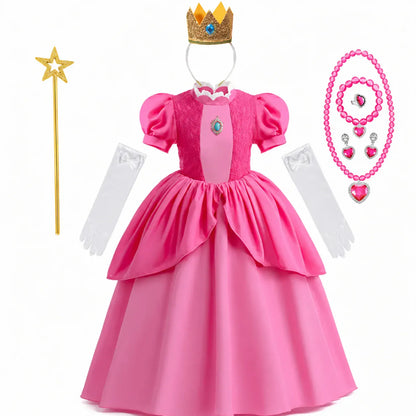 Girls Princess Party Dress Halloween Costume Set