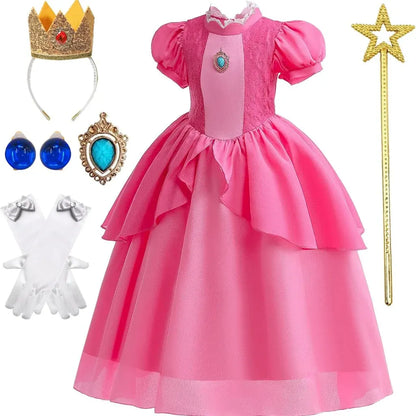 Girls Princess Party Dress Halloween Costume Set