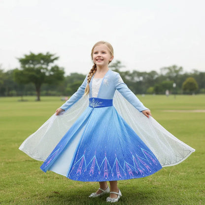 Girls Princess Party Gown Kids Halloween Costume Dress