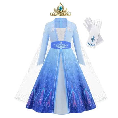 Girls Princess Party Gown Kids Halloween Costume Dress