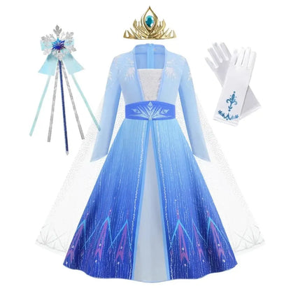 Girls Princess Party Gown Kids Halloween Costume Dress