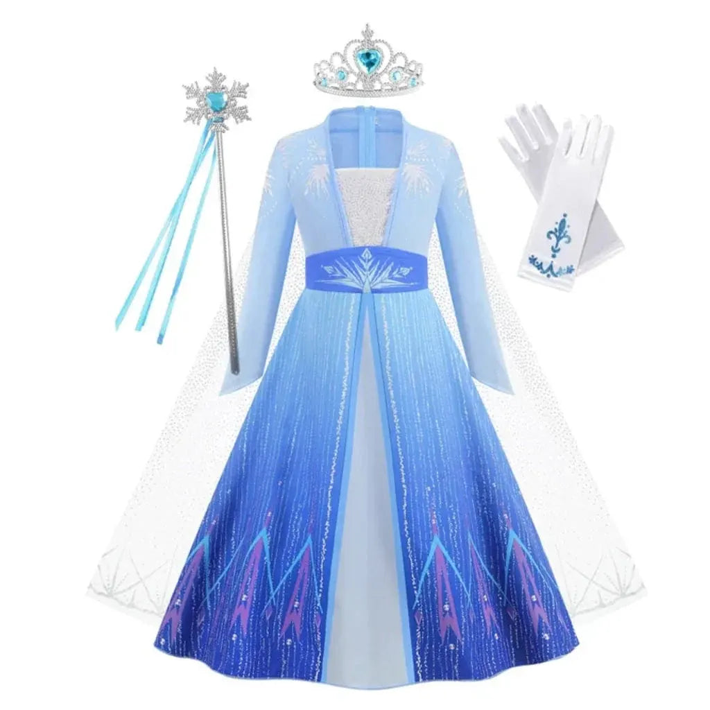 Girls Princess Party Gown Kids Halloween Costume Dress
