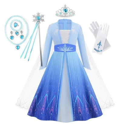 Girls Princess Party Gown Kids Halloween Costume Dress
