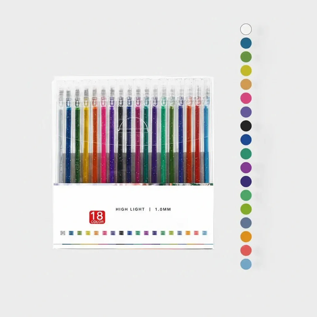 Glitter Sparkle Gel Pen Set for Creative Writing & Art Projects