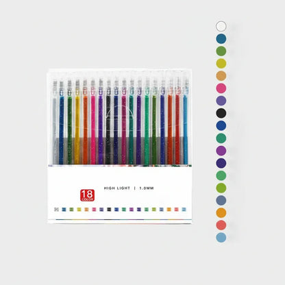 Glitter Sparkle Gel Pen Set for Creative Writing & Art Projects