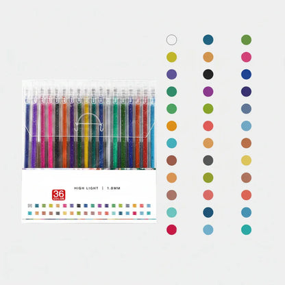 Glitter Sparkle Gel Pen Set for Creative Writing & Art Projects