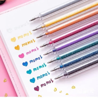 Glitter Sparkle Gel Pen Set for Creative Writing & Art Projects