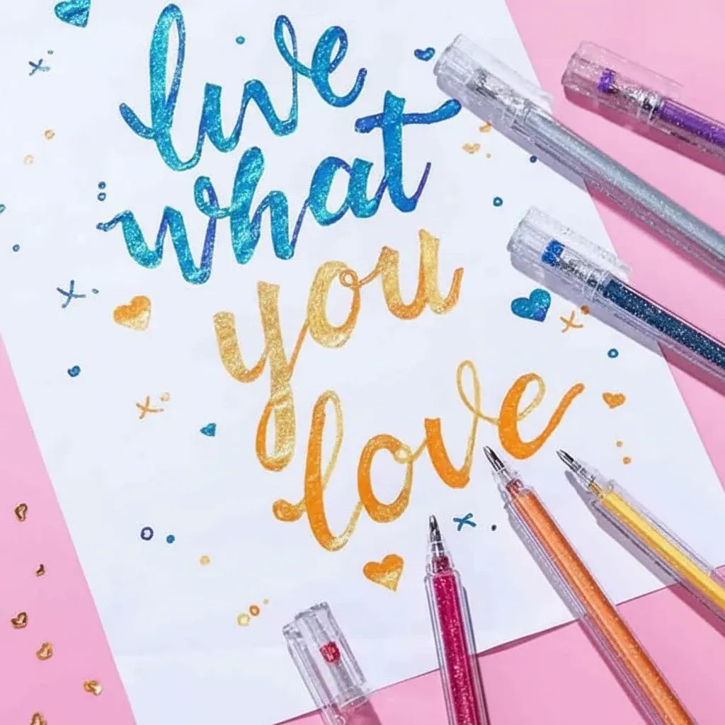 Glitter Sparkle Gel Pen Set for Creative Writing & Art Projects