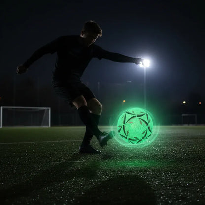 Glow-in-the-Dark LED Size 5 Soccer Ball for Night Play – World Cup Edition