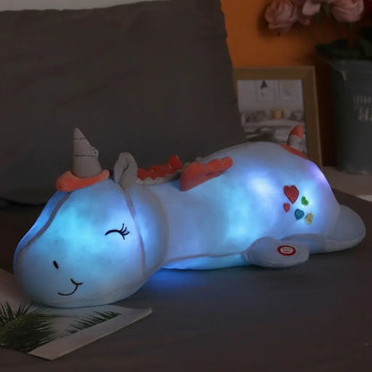 Glowing LED Unicorn Plush Stuffed Animal Night Light