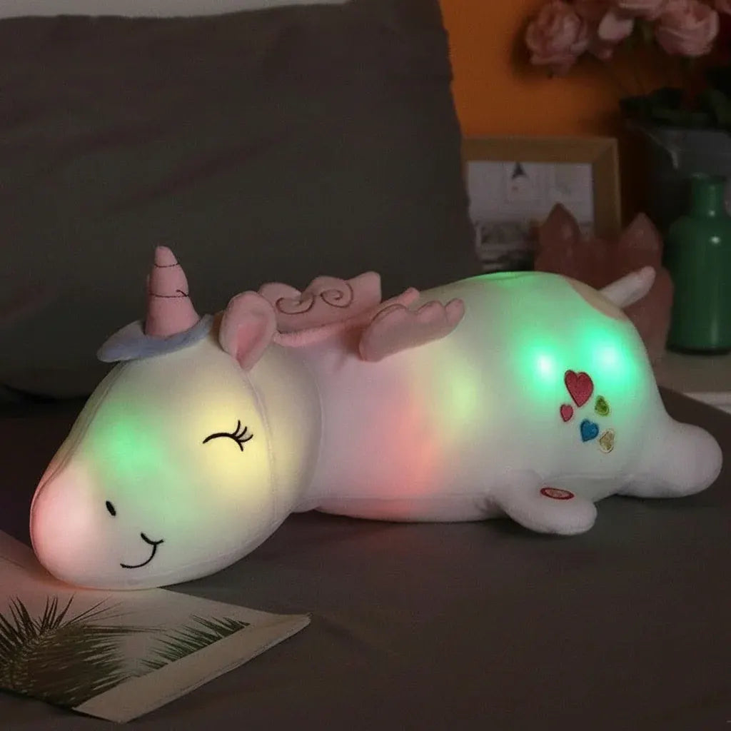 Glowing LED Unicorn Plush Stuffed Animal Night Light