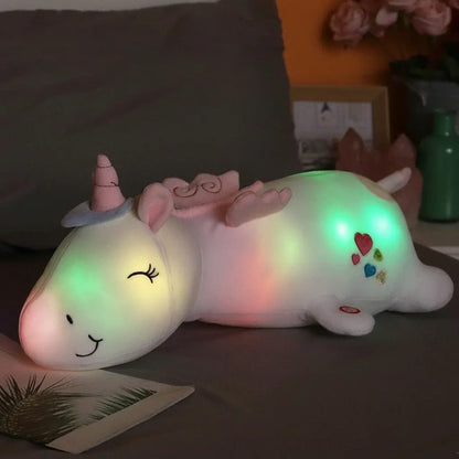 Glowing LED Unicorn Plush Stuffed Animal Night Light