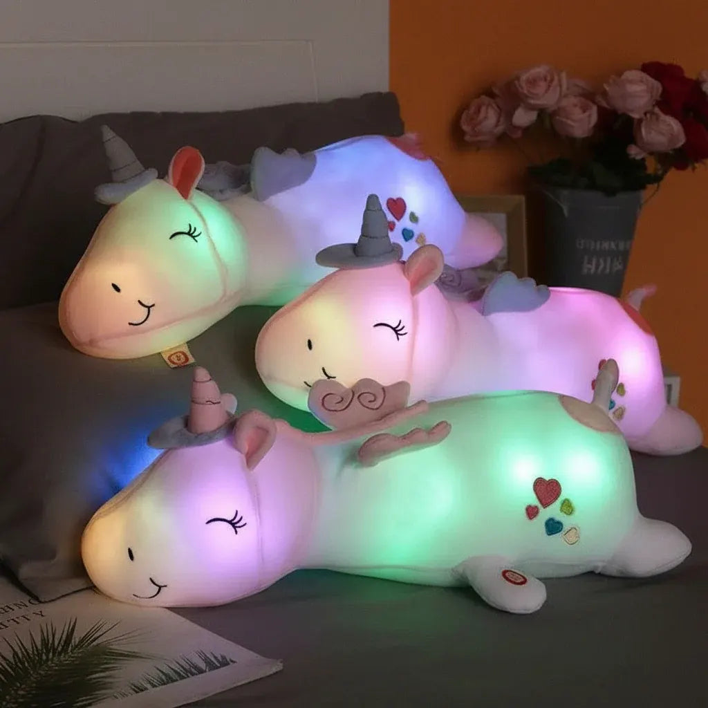 Glowing LED Unicorn Plush Stuffed Animal Night Light
