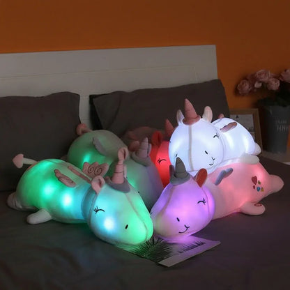 Glowing LED Unicorn Plush Stuffed Animal Night Light