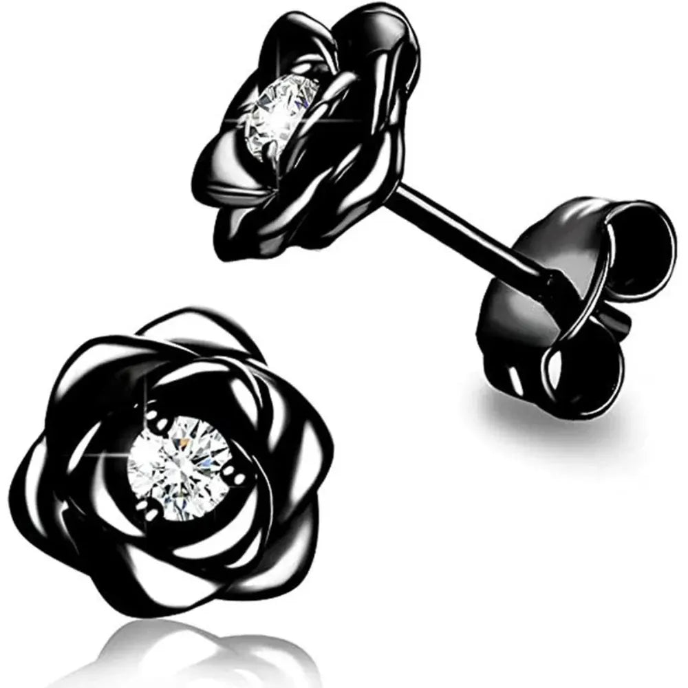 Gold Birthstone Flower Stud Earrings - Mother's Day Jewelry Gift