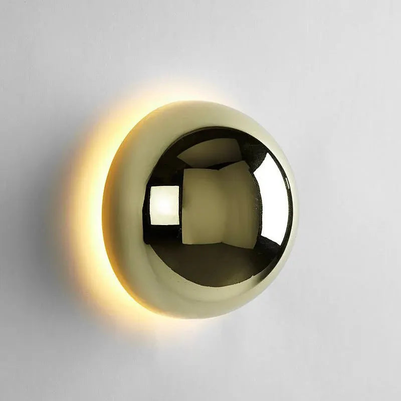 Gold Finish Bauhaus Eclipse Wall Sconce | Modern Art Deco Lighting