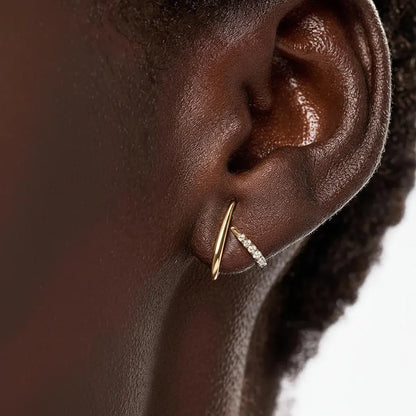Gold Geometric Stud Earrings – Mother's Day Gift Jewelry