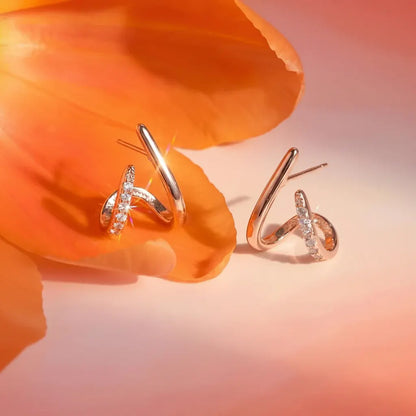 Gold Geometric Stud Earrings – Mother's Day Gift Jewelry