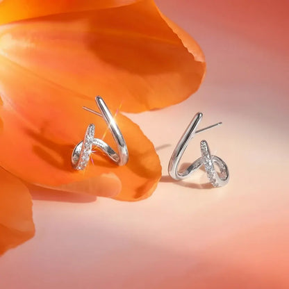 Gold Geometric Stud Earrings – Mother's Day Gift Jewelry