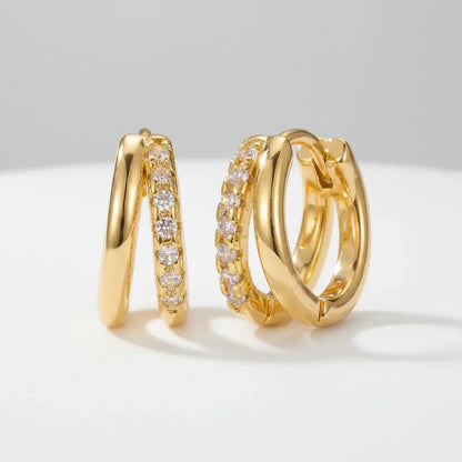 Gold Huggie Hoop Earring Jewelry Set – Mother's Day Gift