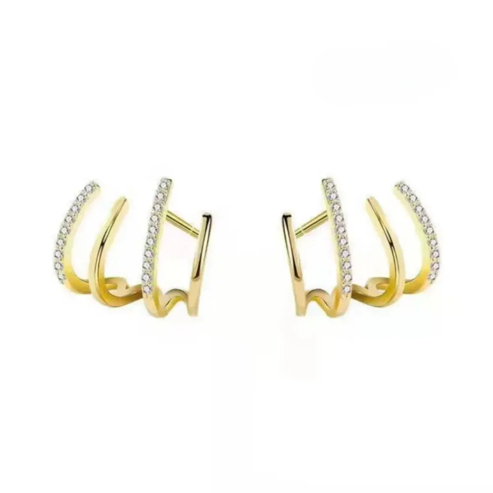 Gold Layered Hoop Earrings – Minimalist Mother's Day Jewelry Gift