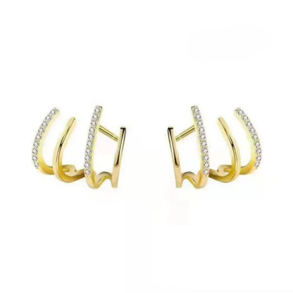 Gold Layered Hoop Earrings – Minimalist Mother's Day Jewelry Gift