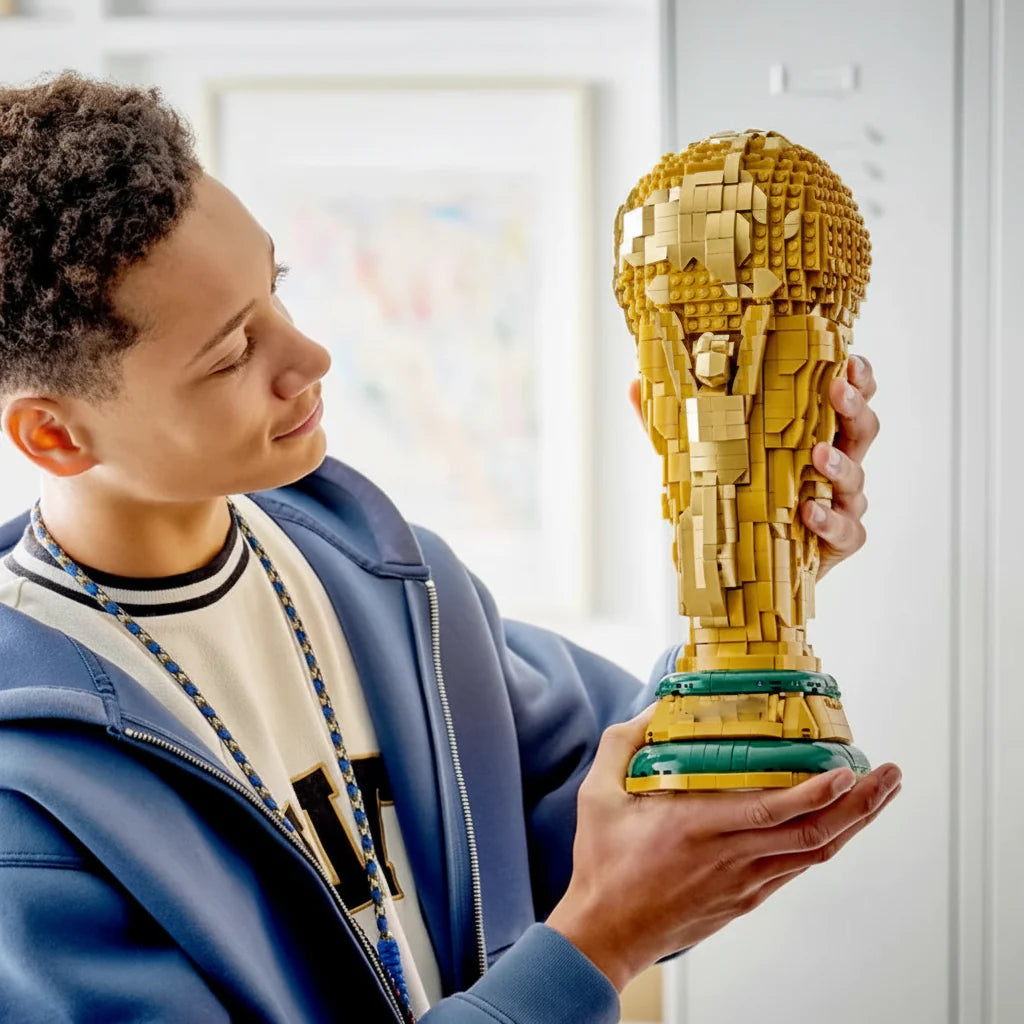 Gold Plastic Soccer Trophy Award for World Cup Display