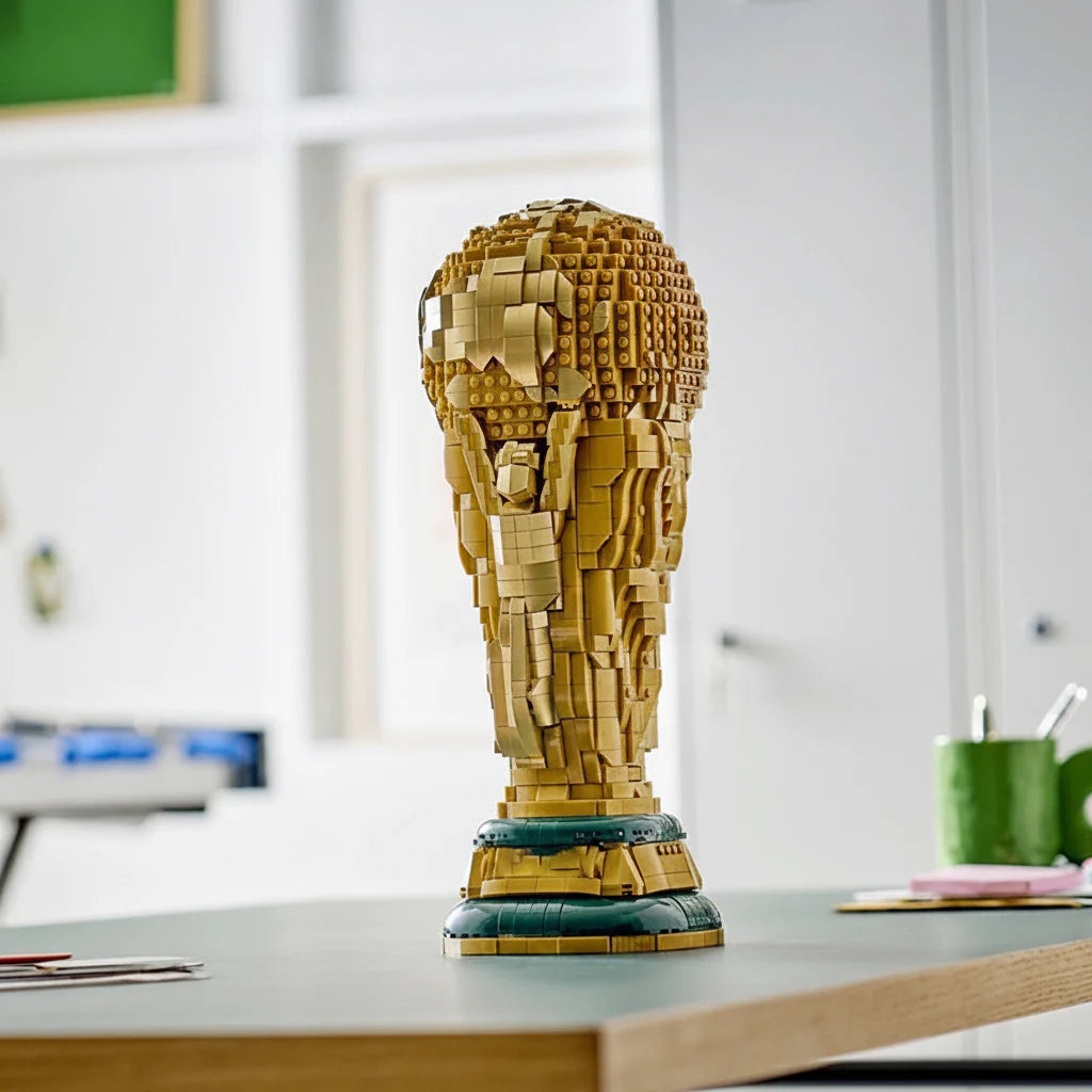 Gold Plastic Soccer Trophy Award for World Cup Display