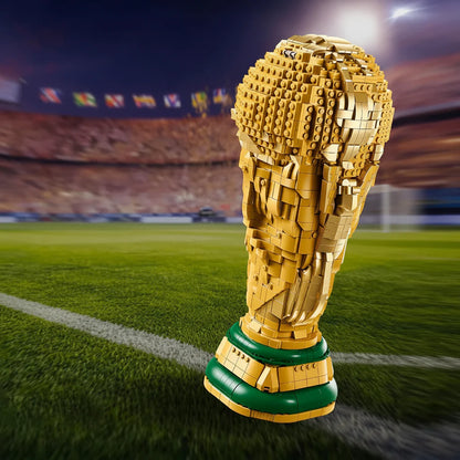 Gold Plastic Soccer Trophy Award for World Cup Display