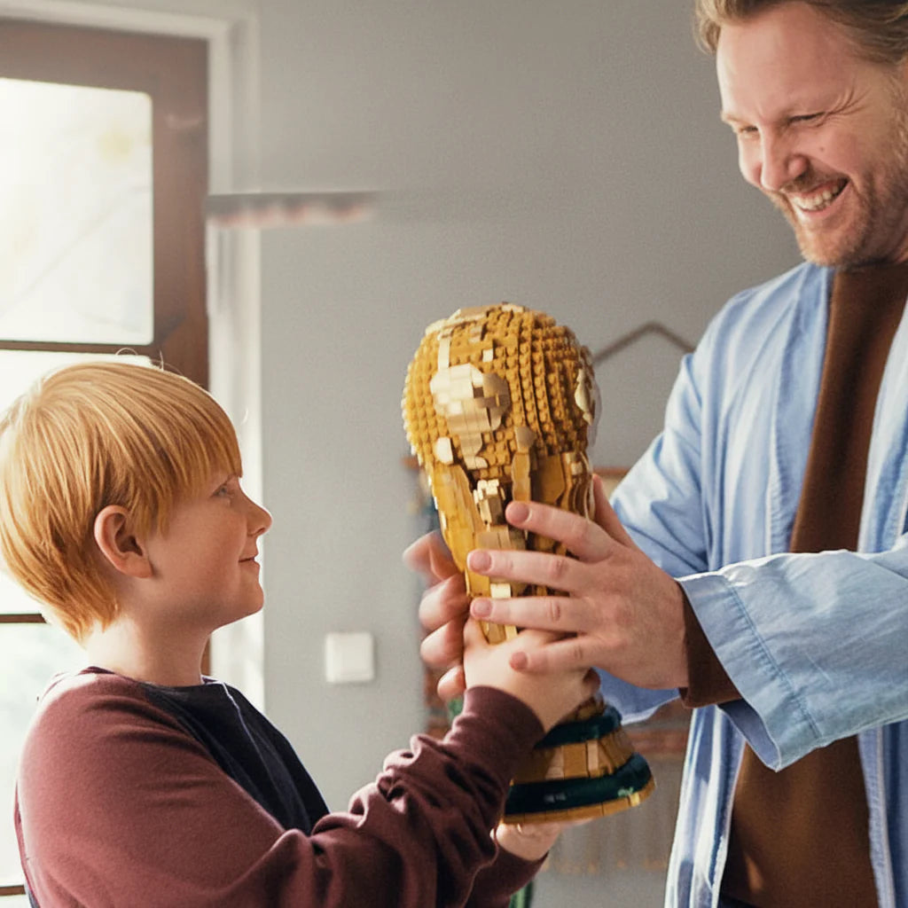 Gold Plastic Soccer Trophy Award for World Cup Display