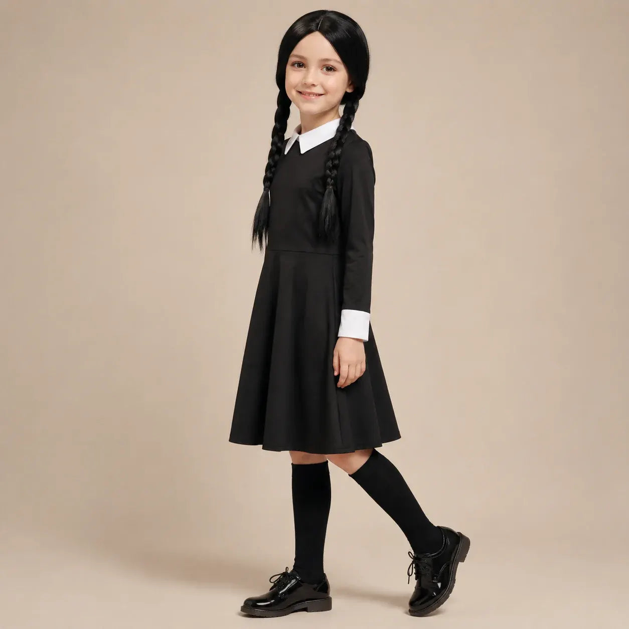 Gothic Dress Cosplay Outfit Set for Halloween