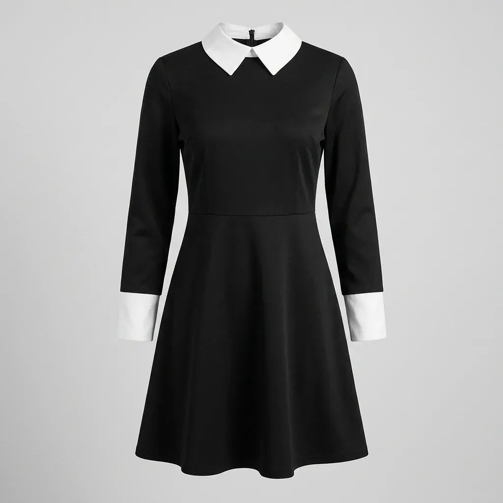 Gothic Dress Cosplay Outfit Set for Halloween