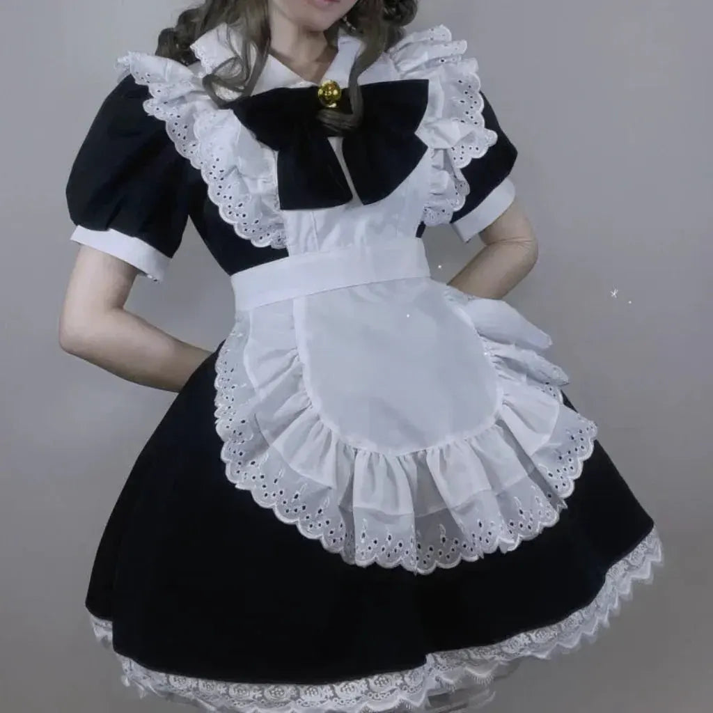 Gothic Maid Adult Halloween Costume Dress Set