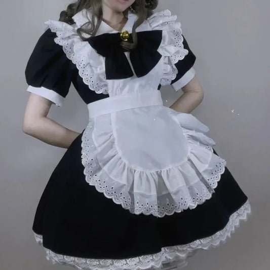 Gothic Maid Adult Halloween Costume Dress Set