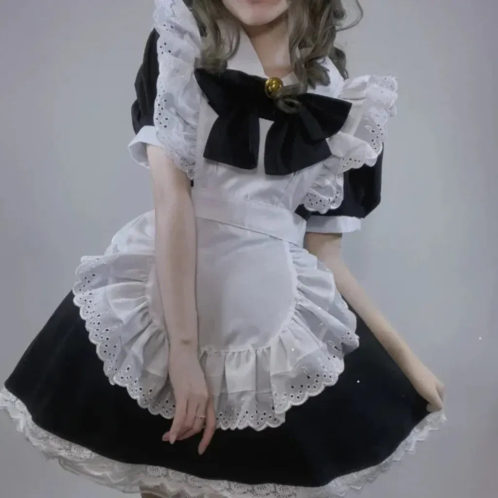 Gothic Maid Adult Halloween Costume Dress Set