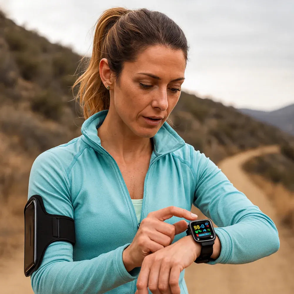 GPS Fitness Tracker Smartwatch with Health Monitor and Alert Wristband