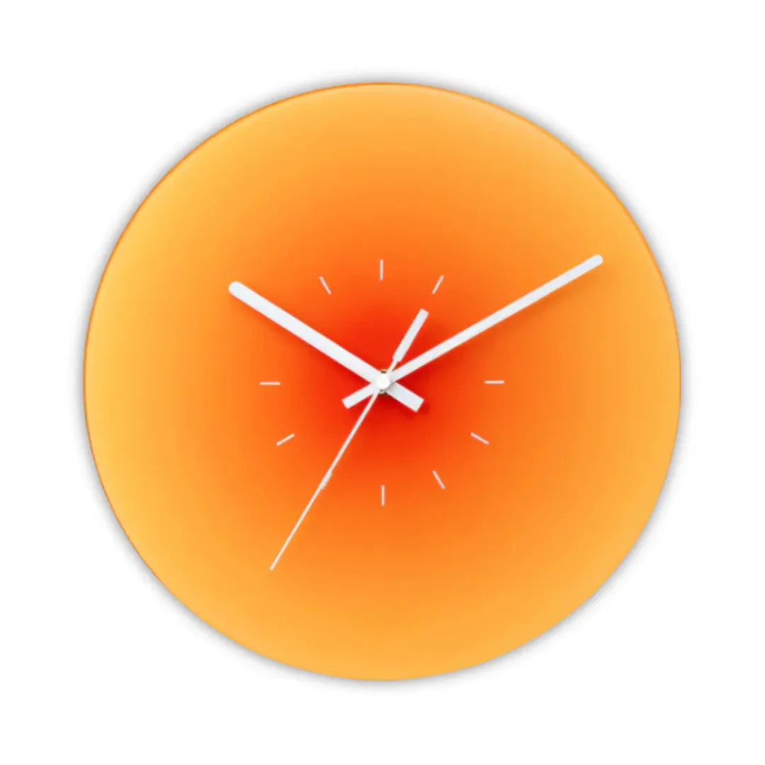 Gradient Sunset Glass Wall Clock | Modern Home Decor