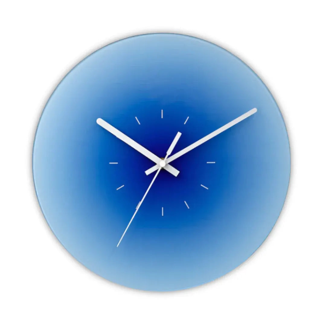 Gradient Sunset Glass Wall Clock | Modern Home Decor