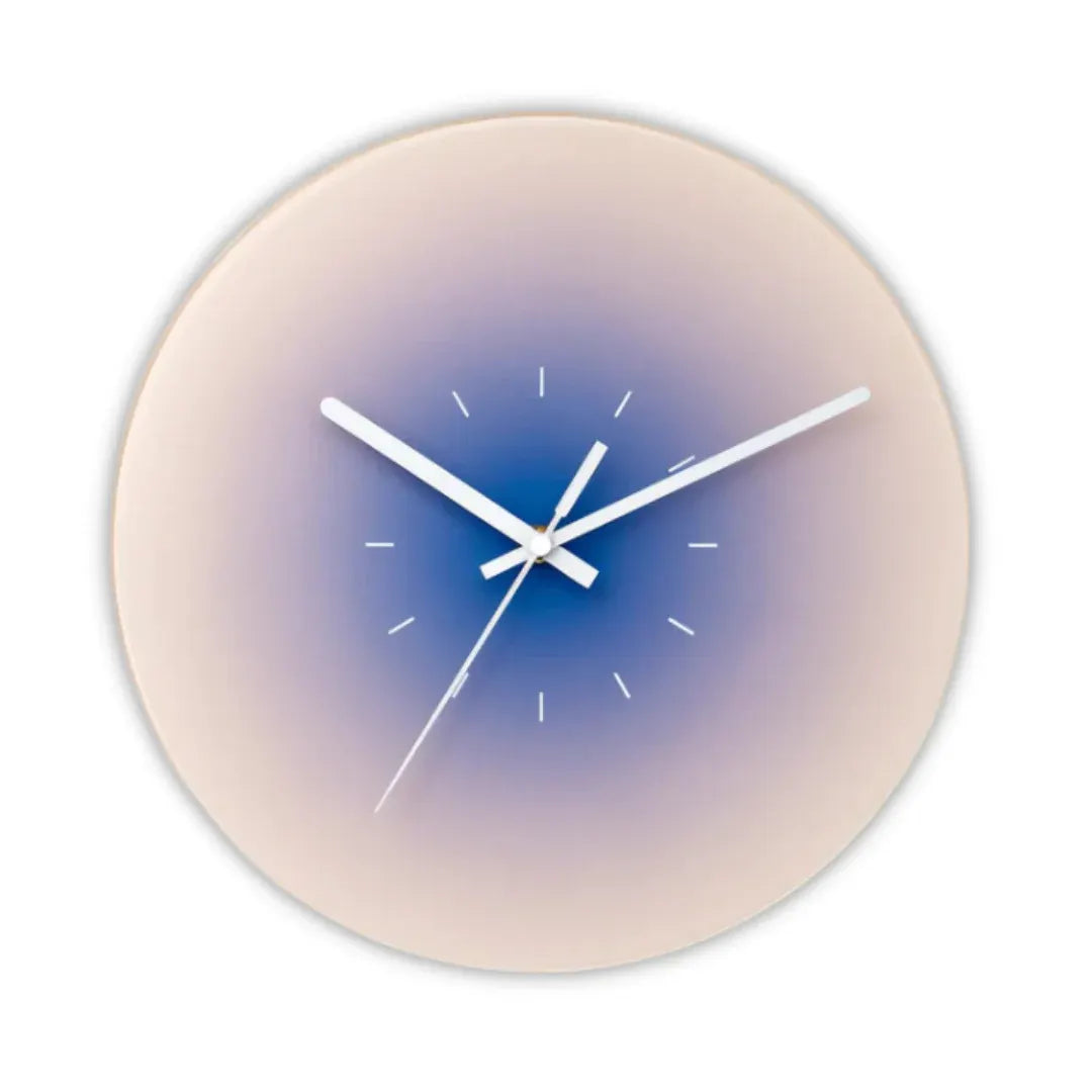 Gradient Sunset Glass Wall Clock | Modern Home Decor