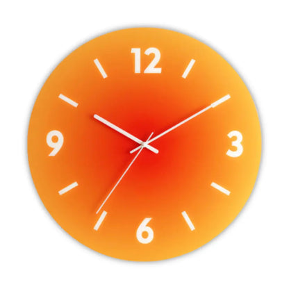 Gradient Sunset Glass Wall Clock | Modern Home Decor