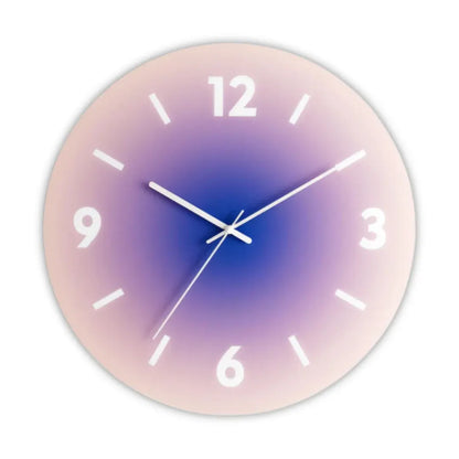 Gradient Sunset Glass Wall Clock | Modern Home Decor