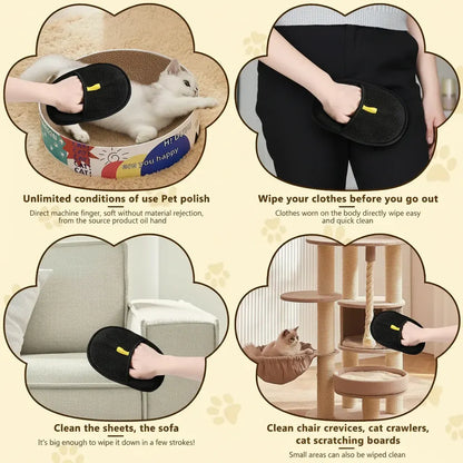 Grooming Glove for Removing Pet Hair from Furniture, Clothes & Carpet
