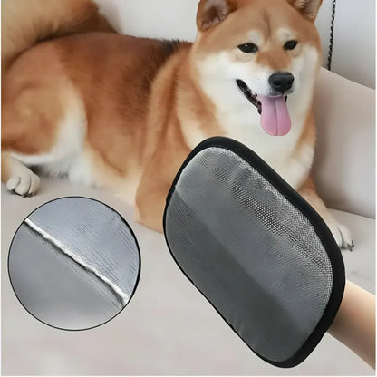 Grooming Glove for Removing Pet Hair from Furniture, Clothes & Carpet