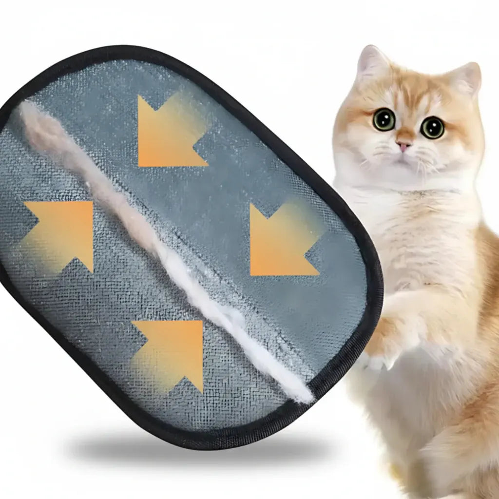 Grooming Glove for Removing Pet Hair from Furniture, Clothes & Carpet