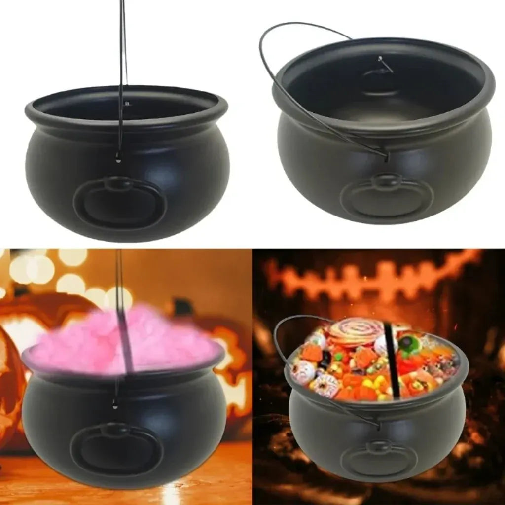 Halloween Cauldron Trick-or-Treat Candy Bowl Display Decoration
