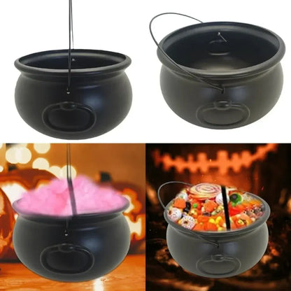 Halloween Cauldron Trick-or-Treat Candy Bowl Display Decoration