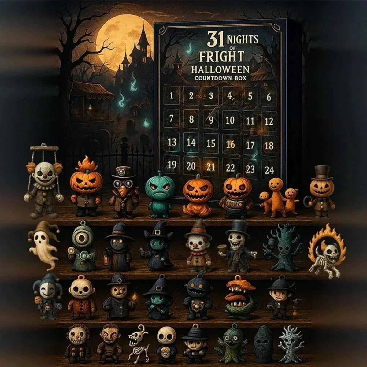 Halloween Countdown Advent Calendar Holiday Gift Decor